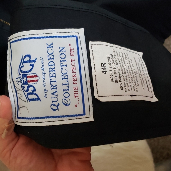 DSCP overcoat/trenchcoat Dark Navy blue, button up, size 44R - Picture 11 of 13